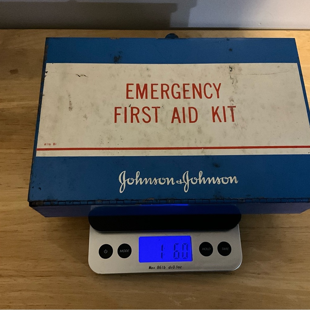 Vintage Johnson & Johnson Mental Emergency First Aid Kit
